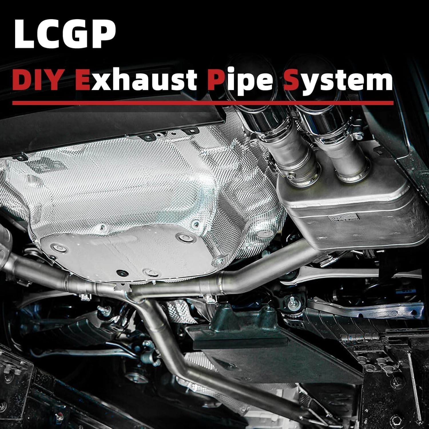 LCGP 4" Muffler Straight Pipe Stainless Steel 30" Long 4 Inch without Clamps