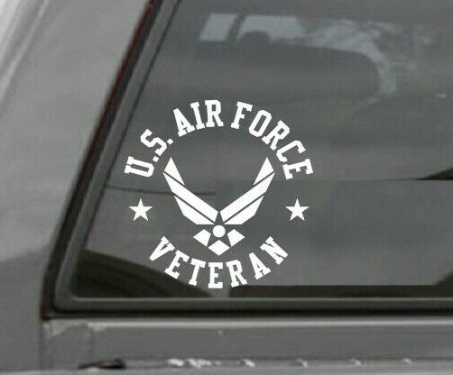 UNITED STATES AIR FORCE VETERAN Vinyl Window Decal Sticker USAF