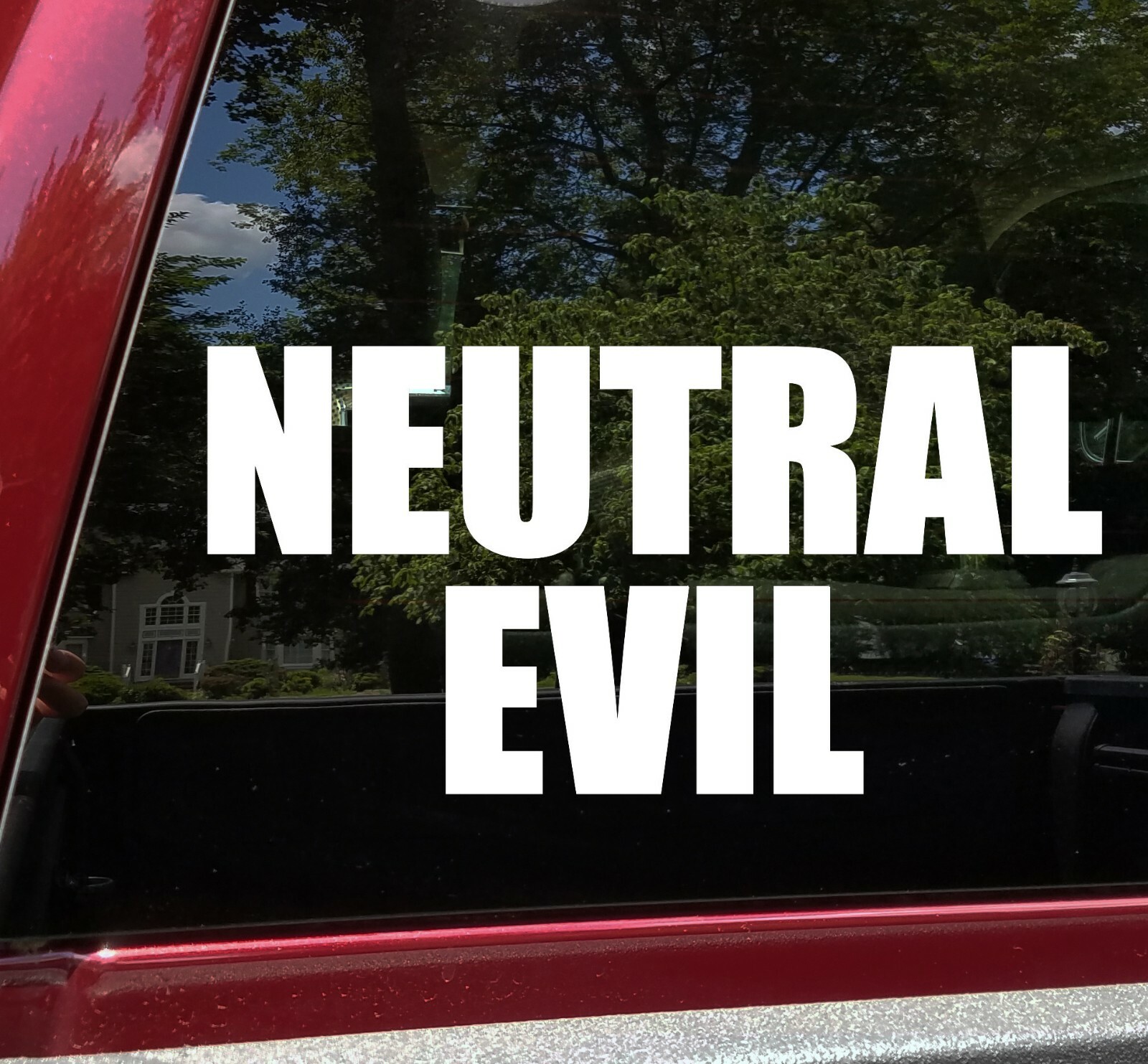 Neutral Evil Vinyl Sticker – RPG Role Playing Character Alignment V2 – Decal