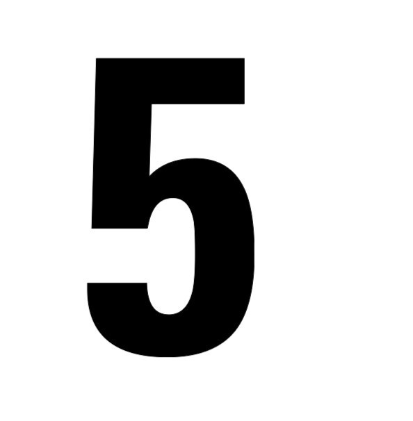 Choice BIG 5" Street Address Mailbox House Home Number Sticker Decals