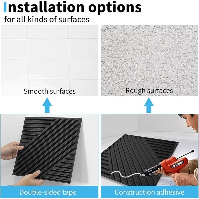 3D Textured PVC Wall Panels DIY Accent Panels Easy Install Home Office Decor New