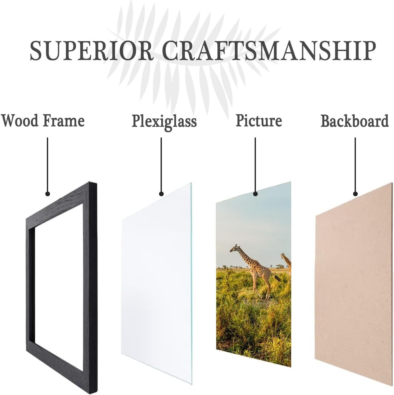 TKYGU FRAME 11×17 Picture Frame Set of 5 Black Wood Photo Poster Frames Wall Dec