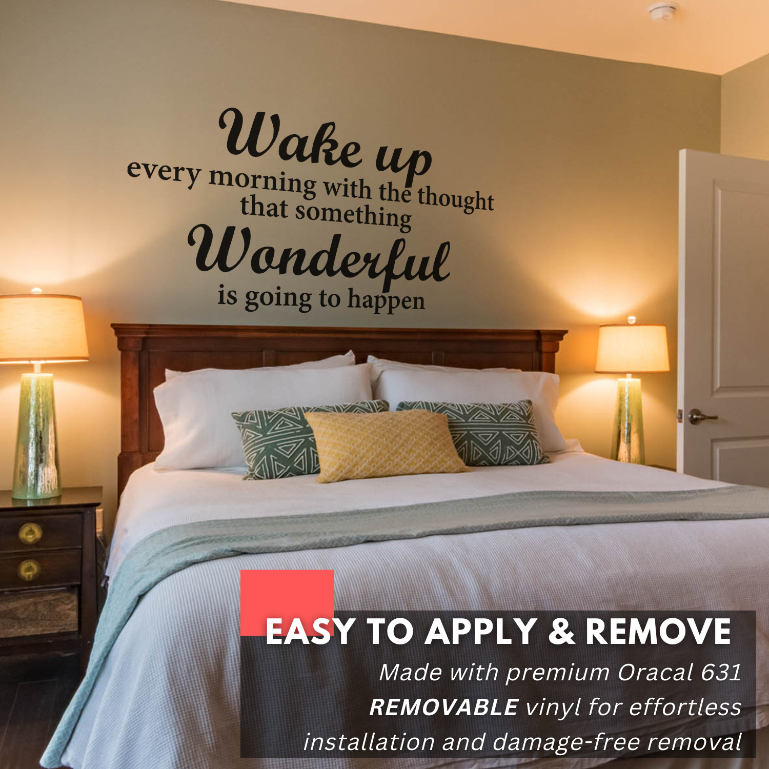 Wake Up Every Morning Inspirational Motivational Wall Decal Sticker Vinyl Quote