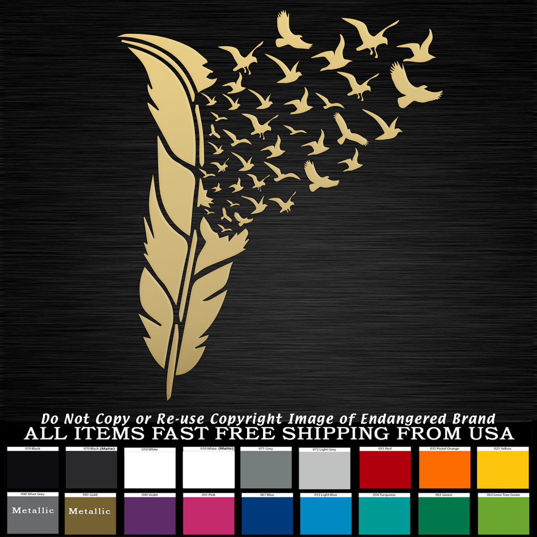 Feathers Birds Flying Native American Indian Spirit Decal Sticker