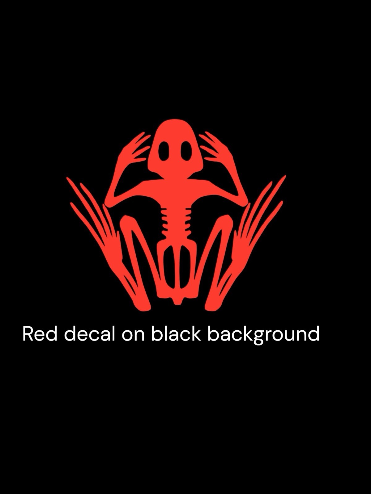 Frog Skeleton Decal for car Windows Laptops most Smooth Surfaces