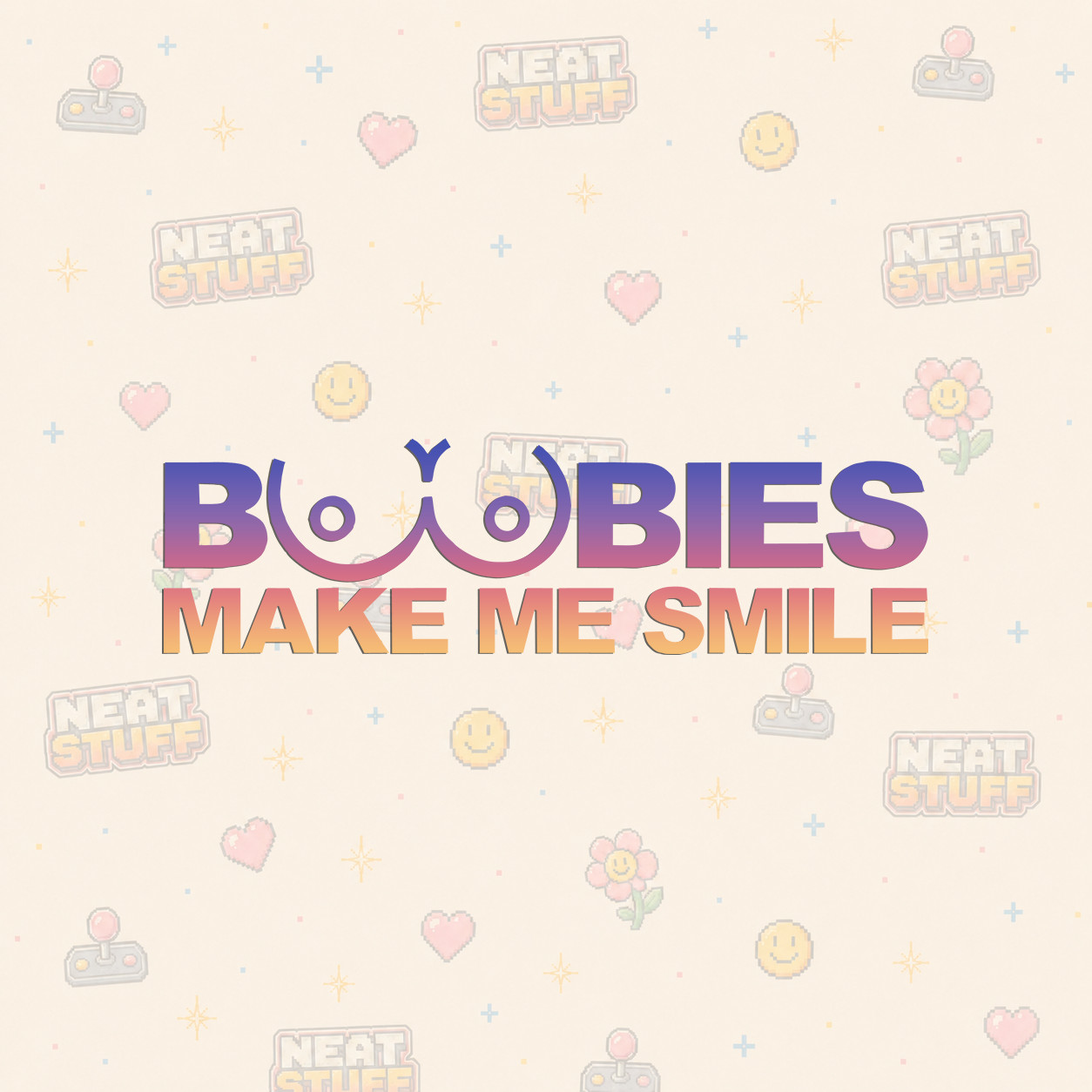 Boobies Make Me Smile Funny Adult Vinyl Decal – Car Truck Window Sticker