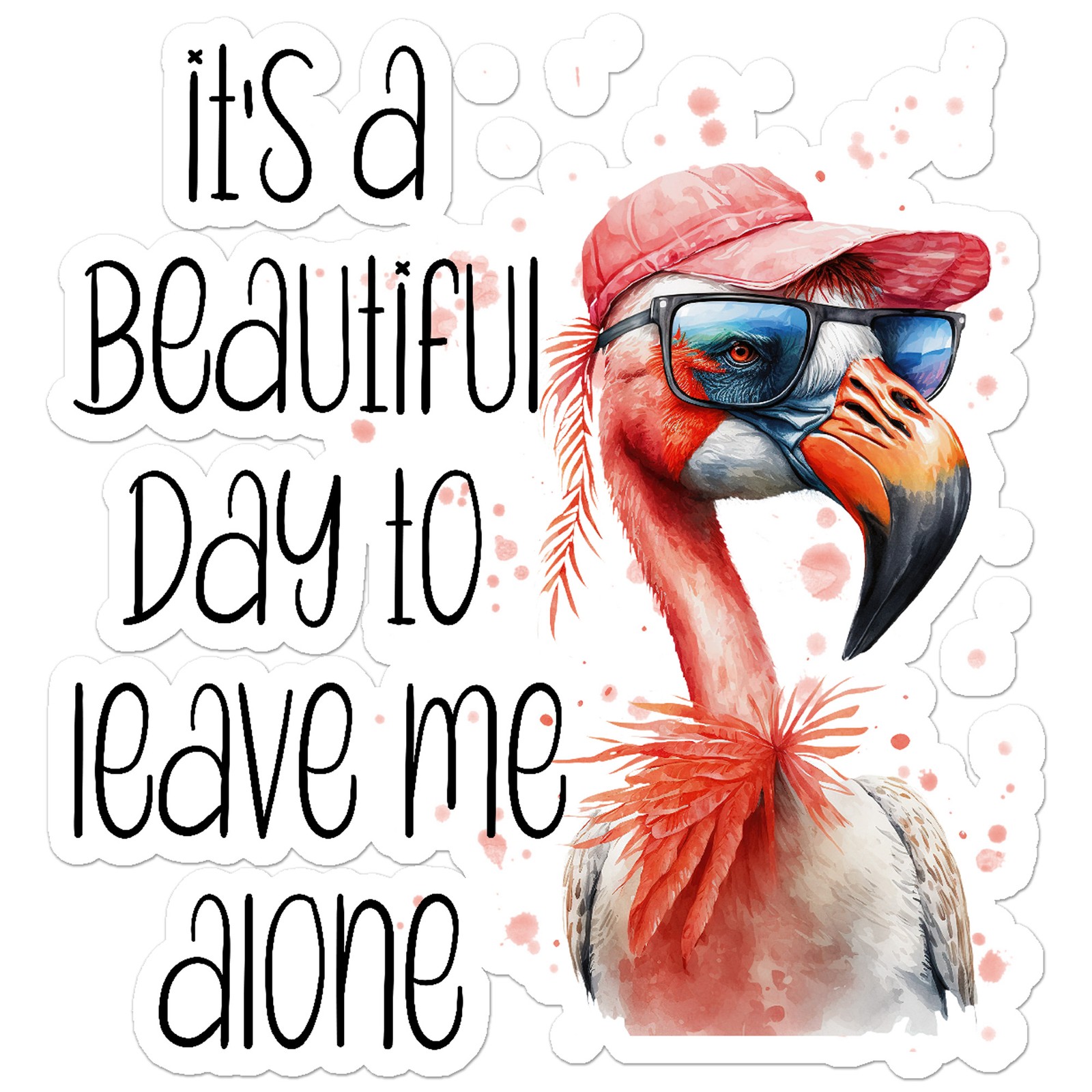 Flamingo Leave Me Alone – Vinyl Decal Sticker – Car Window Laptop – ebn9887