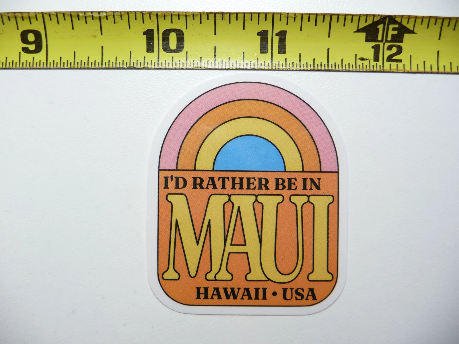 I'D RATHER BE IN MAUI SMALL STICKER DECAL HAWAII LOVE VACATION TRIP SOUVENIR