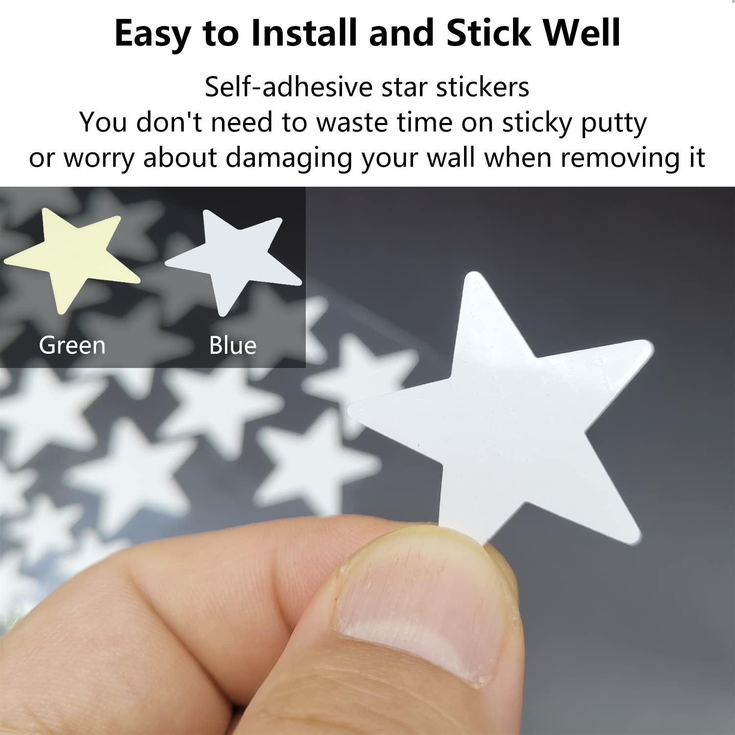MOJOTORY Glow in The Dark Star Stickers, Bright and Lasting, 354 Stars
