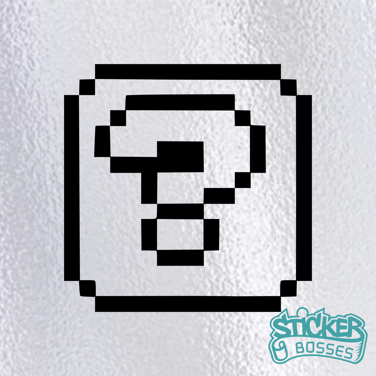 8-Bit Question Block Pixel Art Vinyl Decal Sticker Retro Gamer