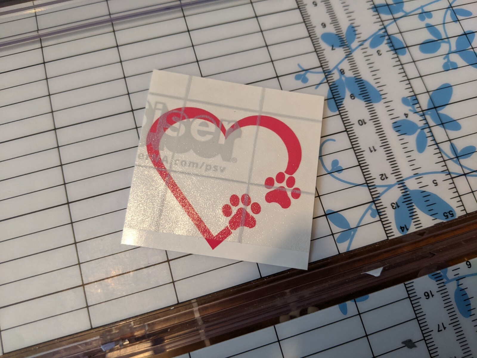 PAW PRINT HEART 2" Die cut Vinyl Decal – Car Window Sticker PUPPY I LOVE MY DOG