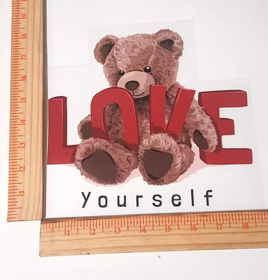 Love Bear Sublimations Iron Stickers For T-shirt Hoodies Jackets (3 Pack)