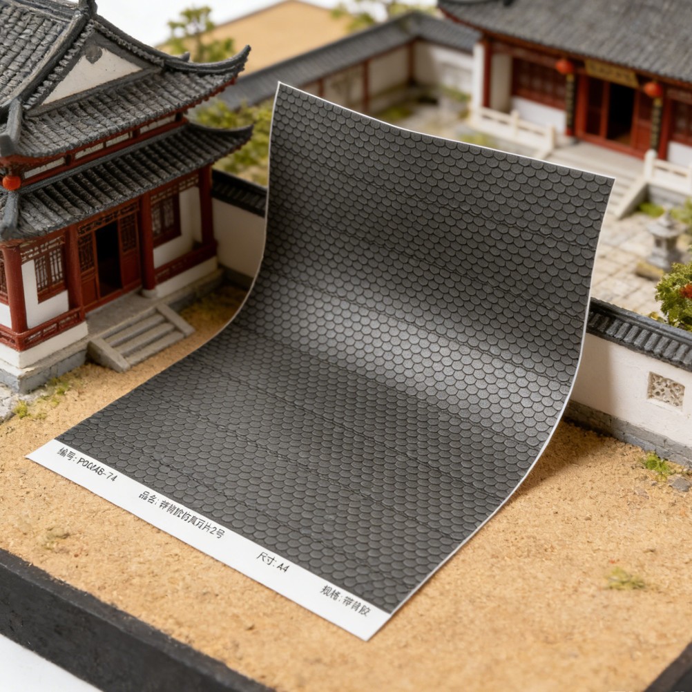 4 Sheets Dollhouse Miniature Roofing Decal – Peel And Stick Roof Tile Sheets