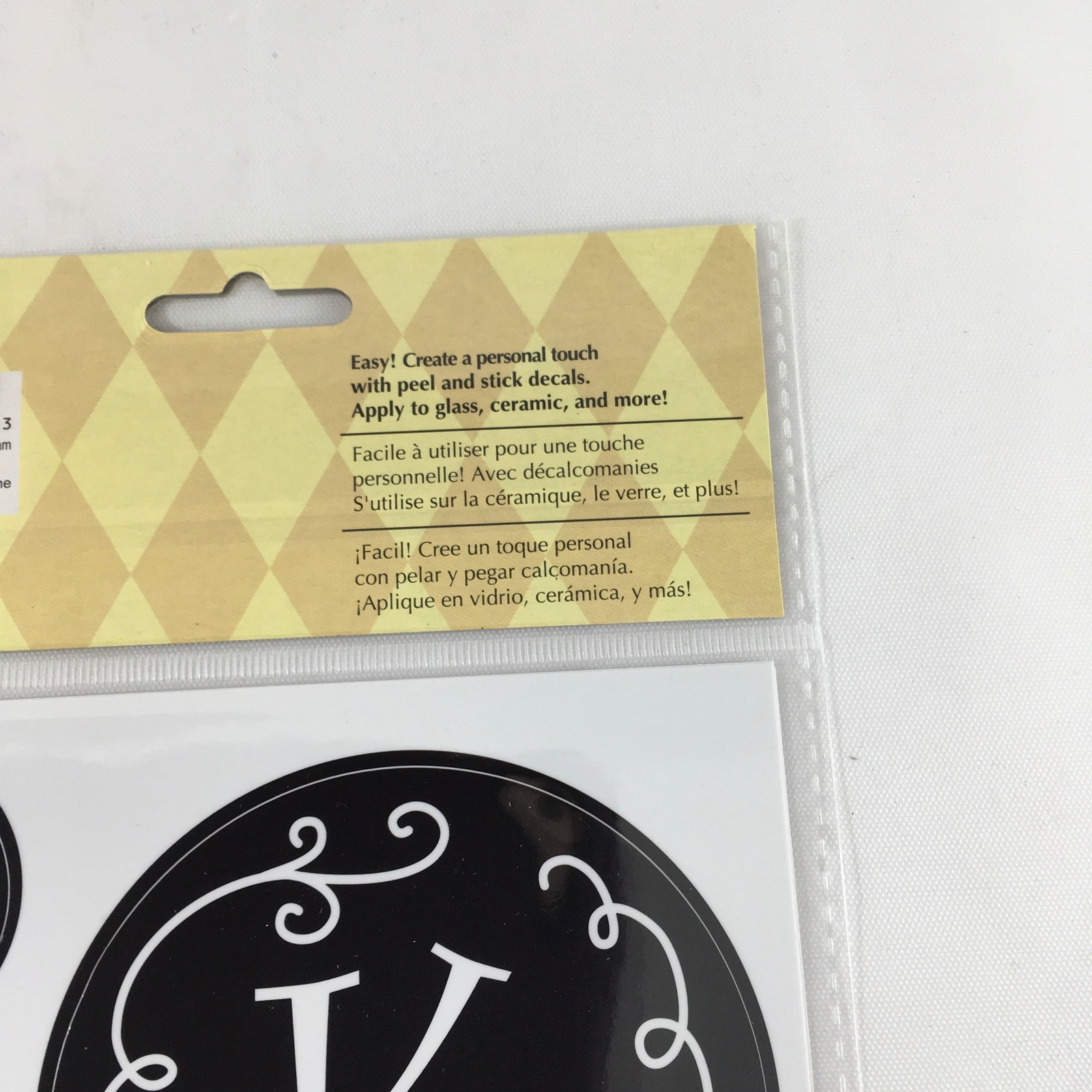 Stick-A-Round Peel And Stick Monogram "K" Assorted Decals Cypress Home