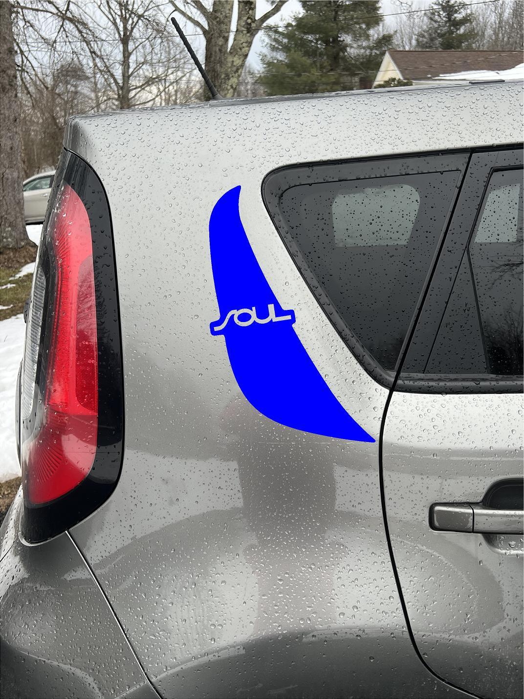 Rear Window Panel Surround Decals fits 2014 2015 2016 2017 2018 2019 Kia Soul