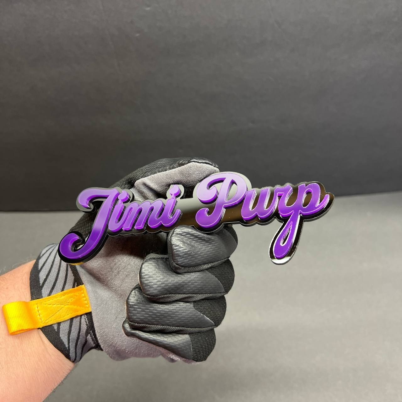 Custom Laser Cut Acrylic Badge Emblem for Car MultiColor PersonalizedName