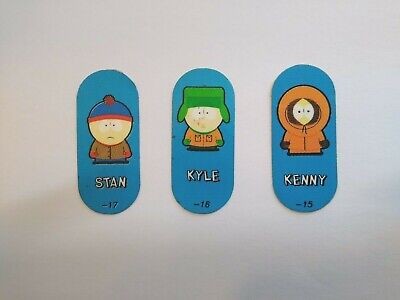Sega South Park Original 1998 Pinball Character Decals Set Of 3 Different NOS