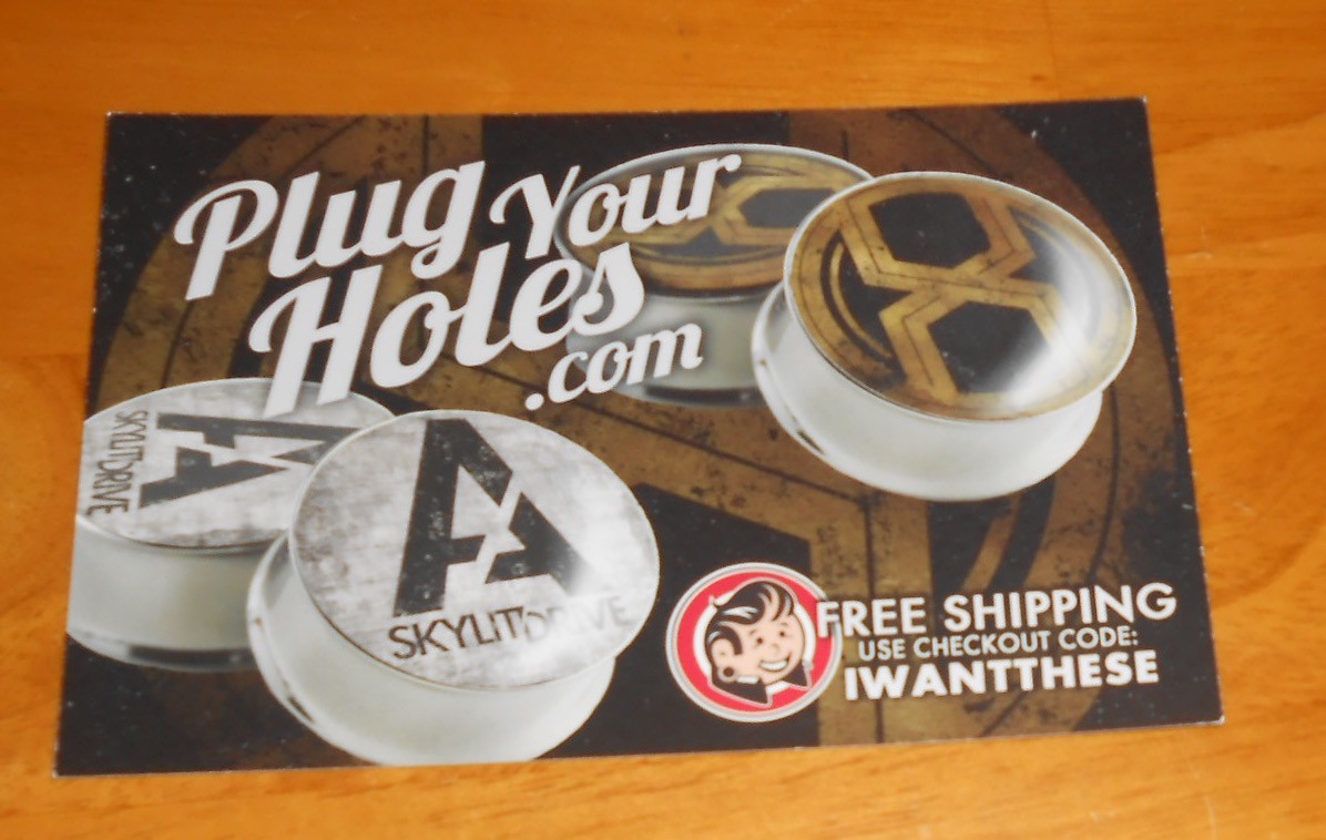 Motionless in White Infamous Plug Your Holes Card Handbill Promo 6×4 RARE