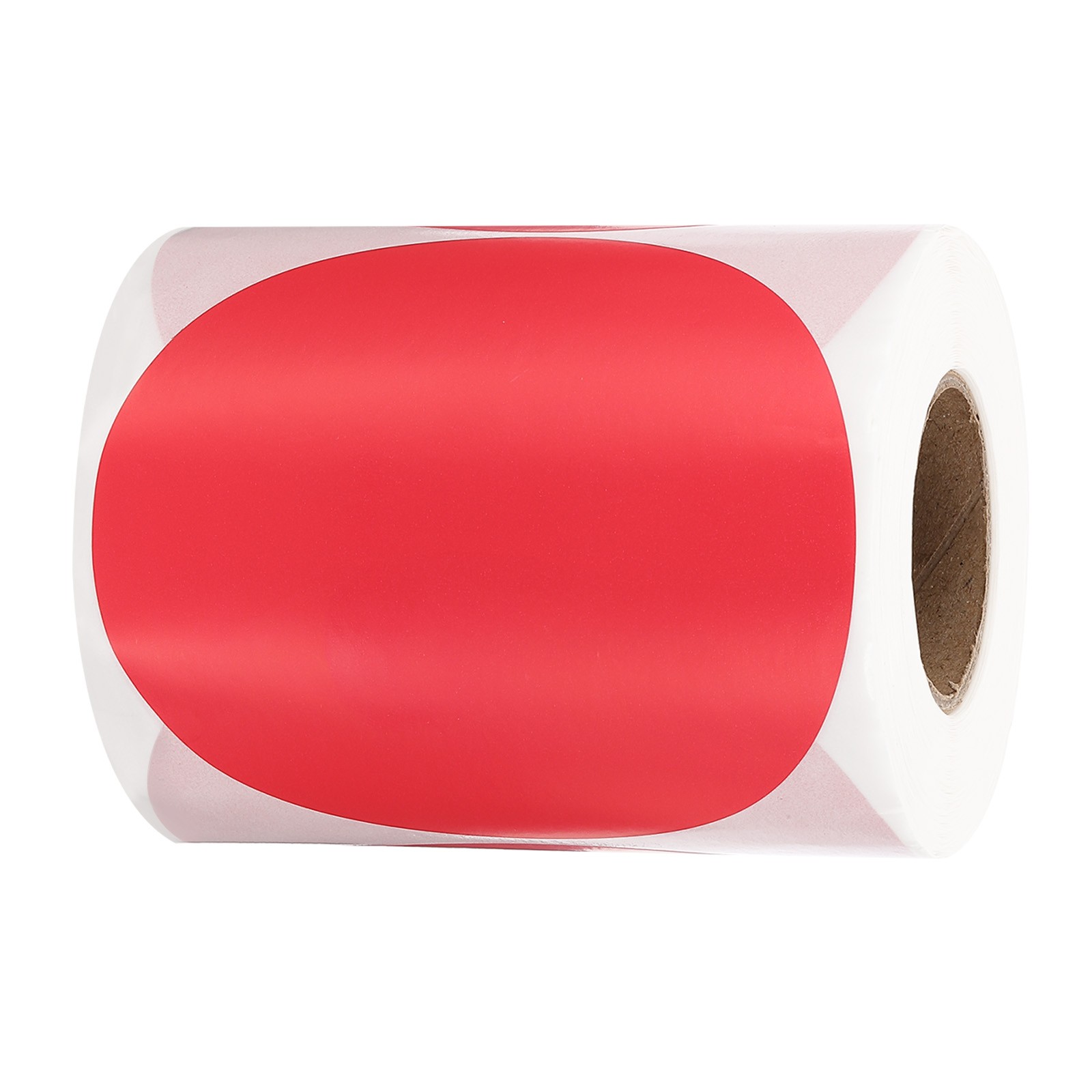 4 Inch Round Thermal Label Stickers for Business, Red (300Pcs)