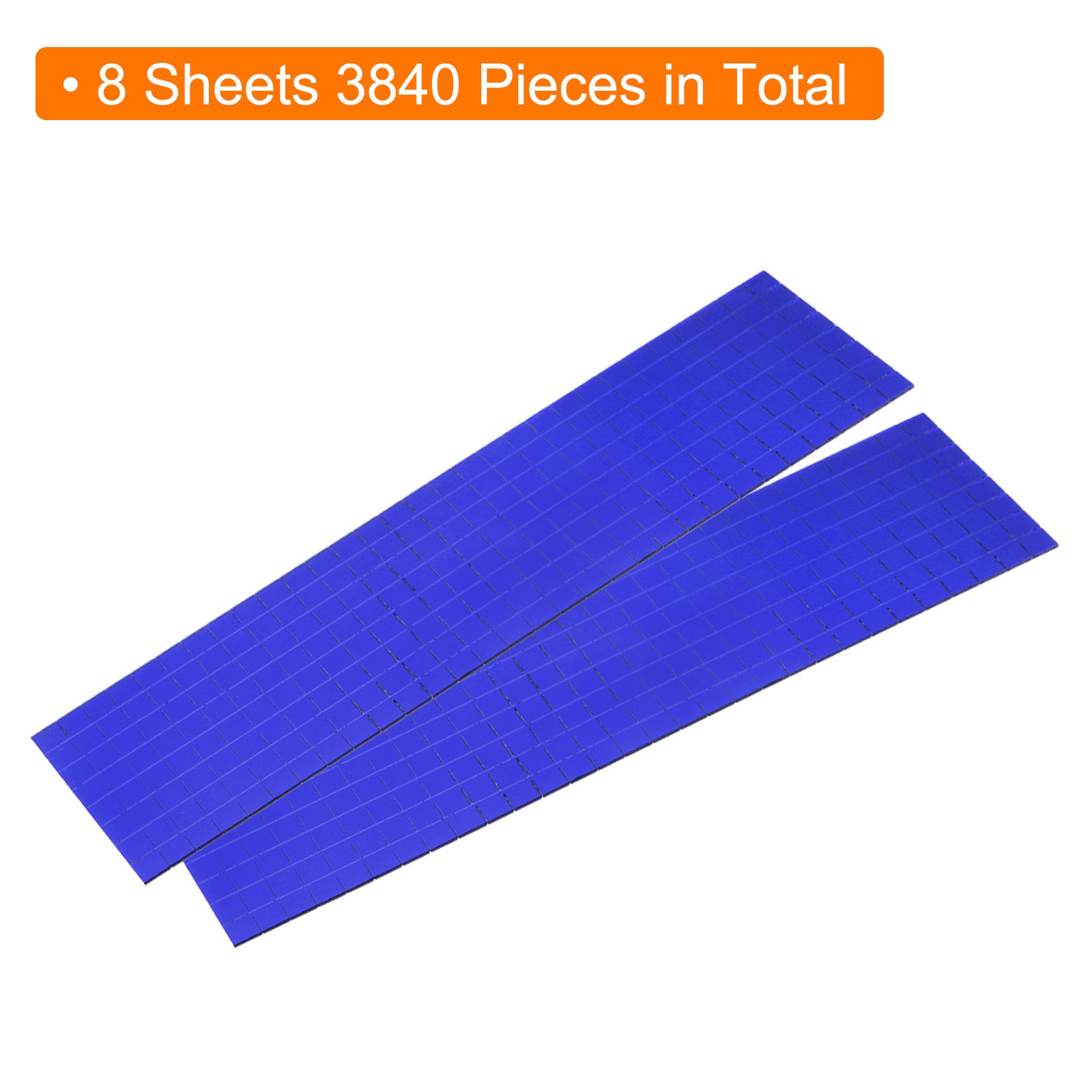 8 Sheet 3840Pcs 5x5mm Self Adhesive Mirror Mosaic Tiles Sticker Blue