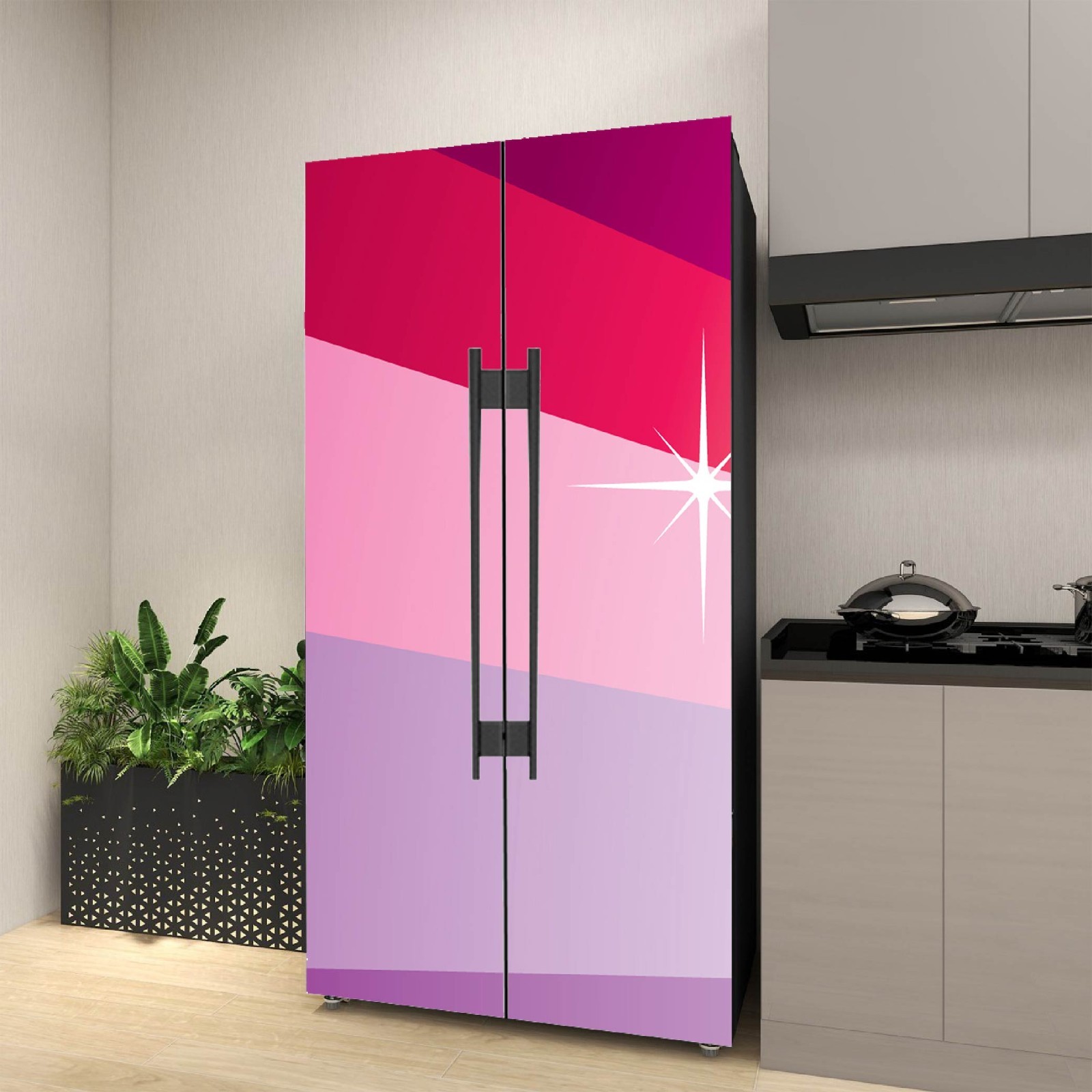 Large Refrigerator Wrap Vinyl Cover