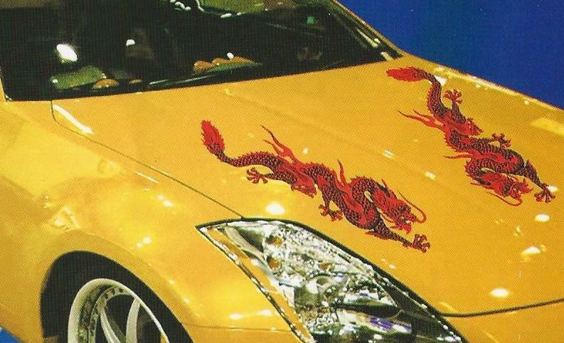 New Auto Dragon Body or Windshield Graphic Vinyl Kit 25" x 8" Set of 2 – NIB