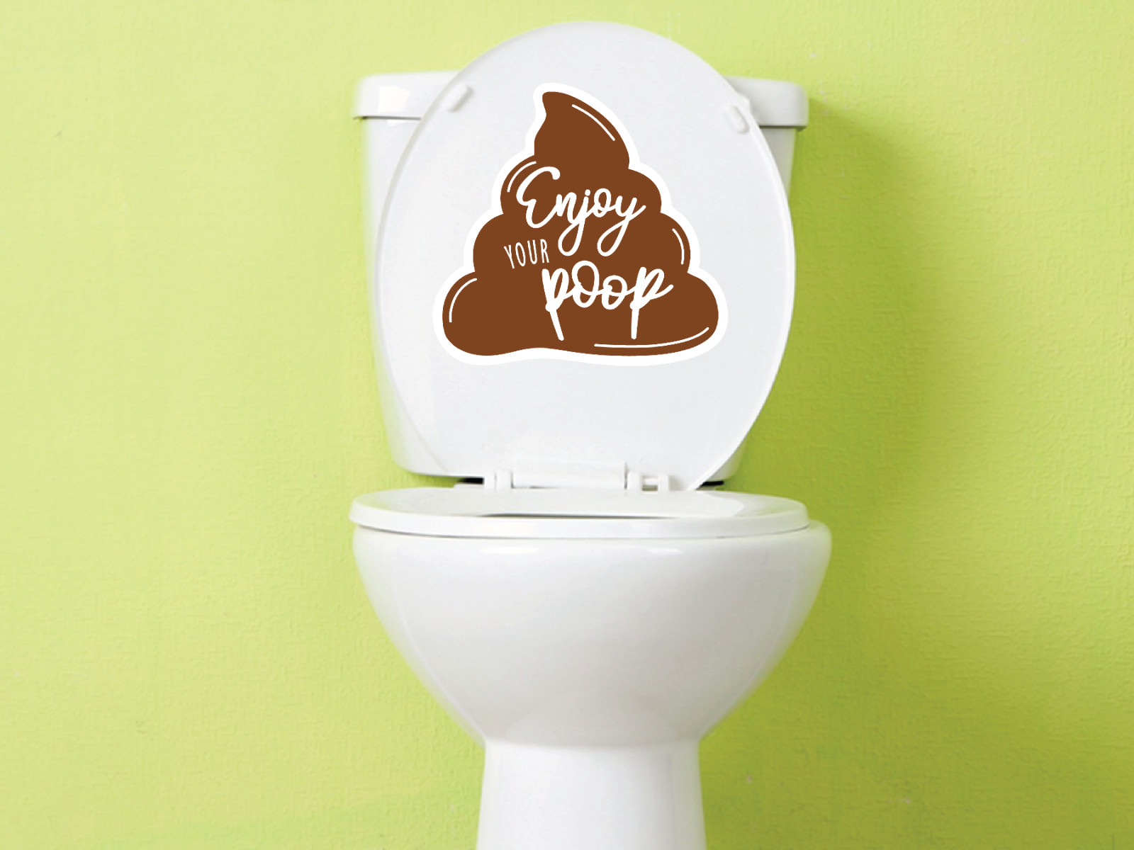 Enjoy Your Poop 6 Inch Toilet Seat or Lid or Tank Decal – Funny Toilet Sticker