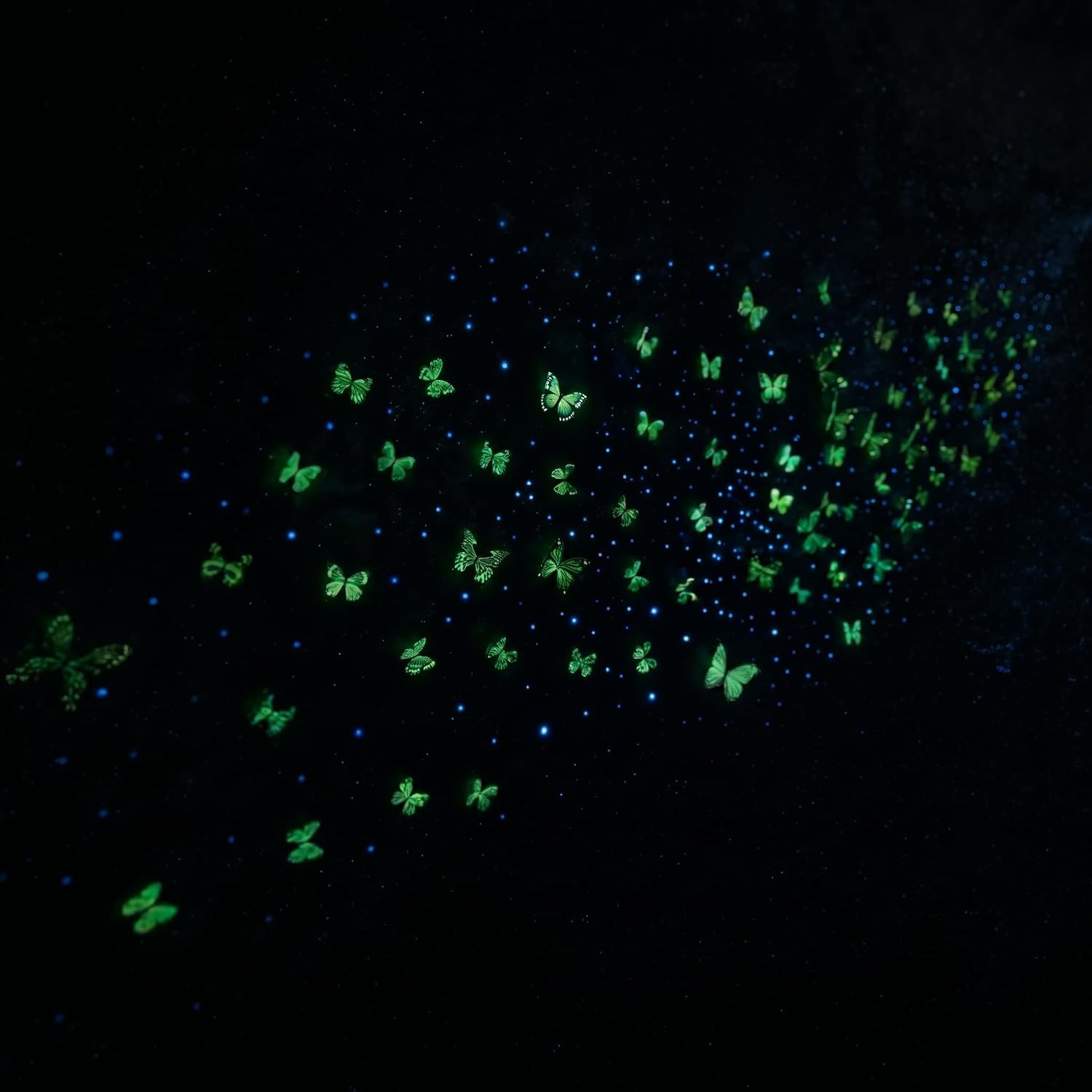 48 Pcs 3D Glow in the Dark Butterflies for Ceiling,Removable 3D Butterfly Wall
