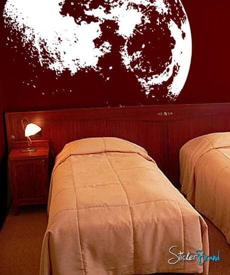 Moon Wall Sticker for Kid's Room. Wall Decal Moon Art. Space Theme Decor. #523