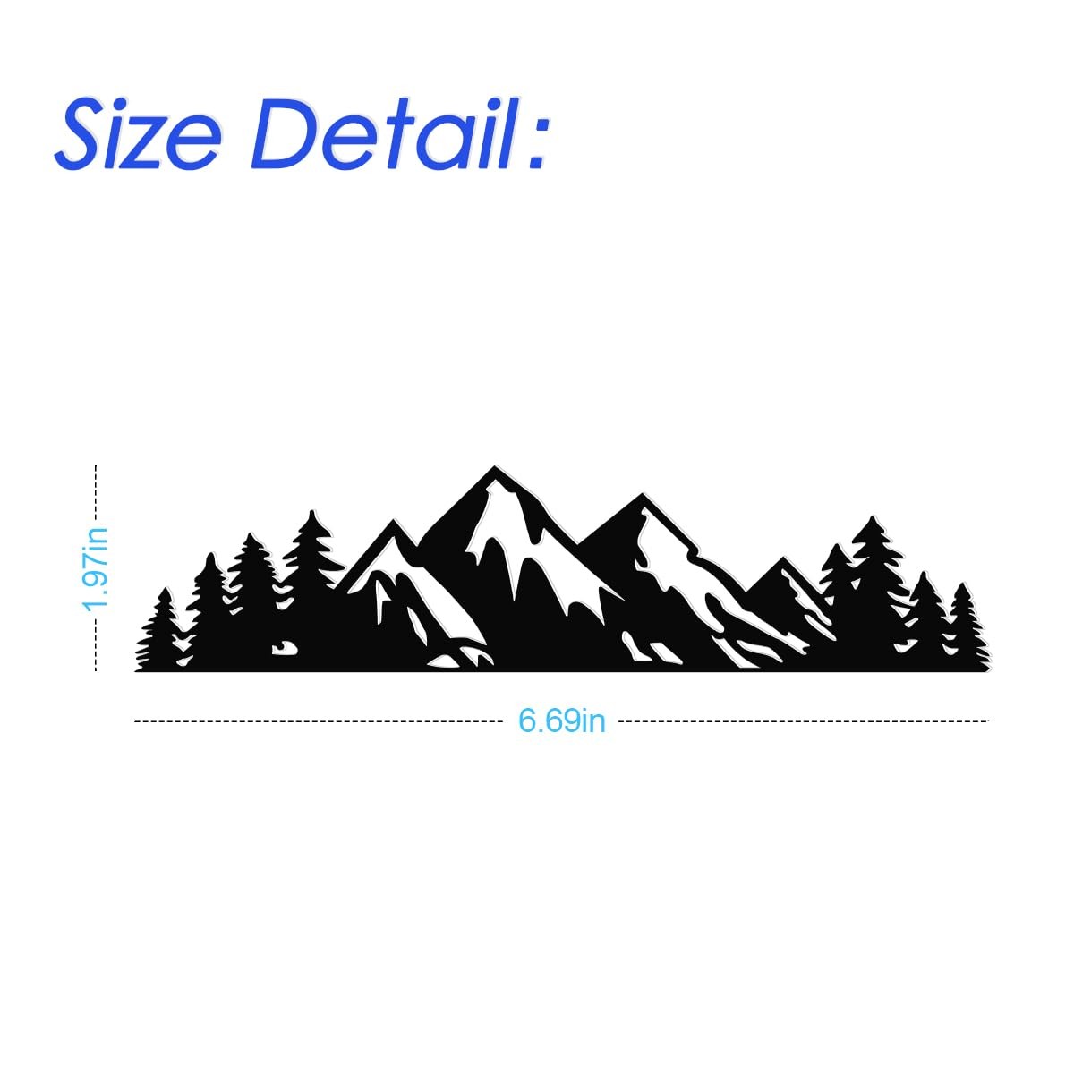 2 Pack Mountain Car Stickers Automotive Body Door Side Vinyl Tree Decal for SUV