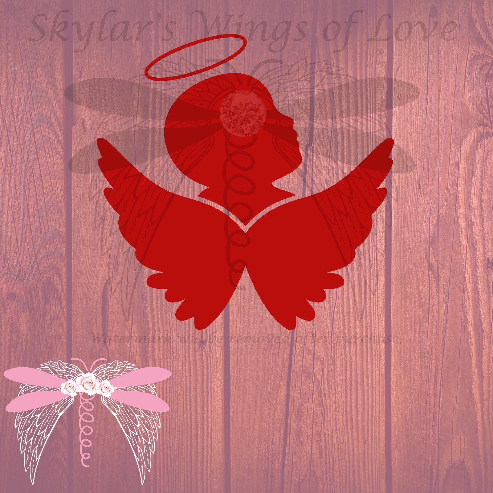 Baby Angel w/ Halo – Infant Loss Vinyl Decal 18 Colors Available
