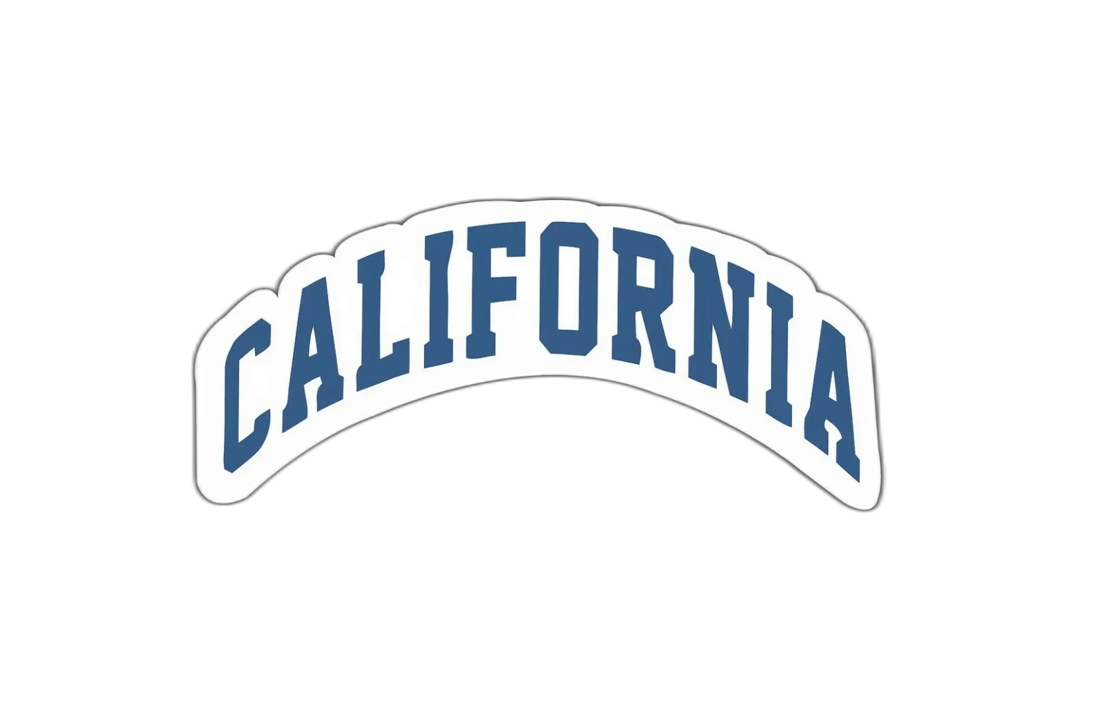 California Sticker Decal Written Blue