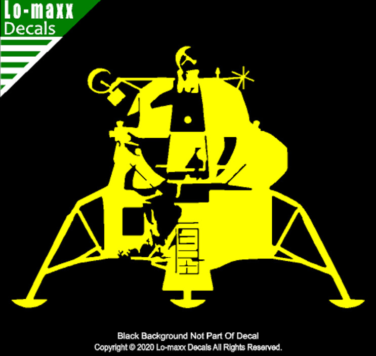 Apollo 11 Lunar Module NASA Art Custom Design High Quality Die Cut Vinyl Decal