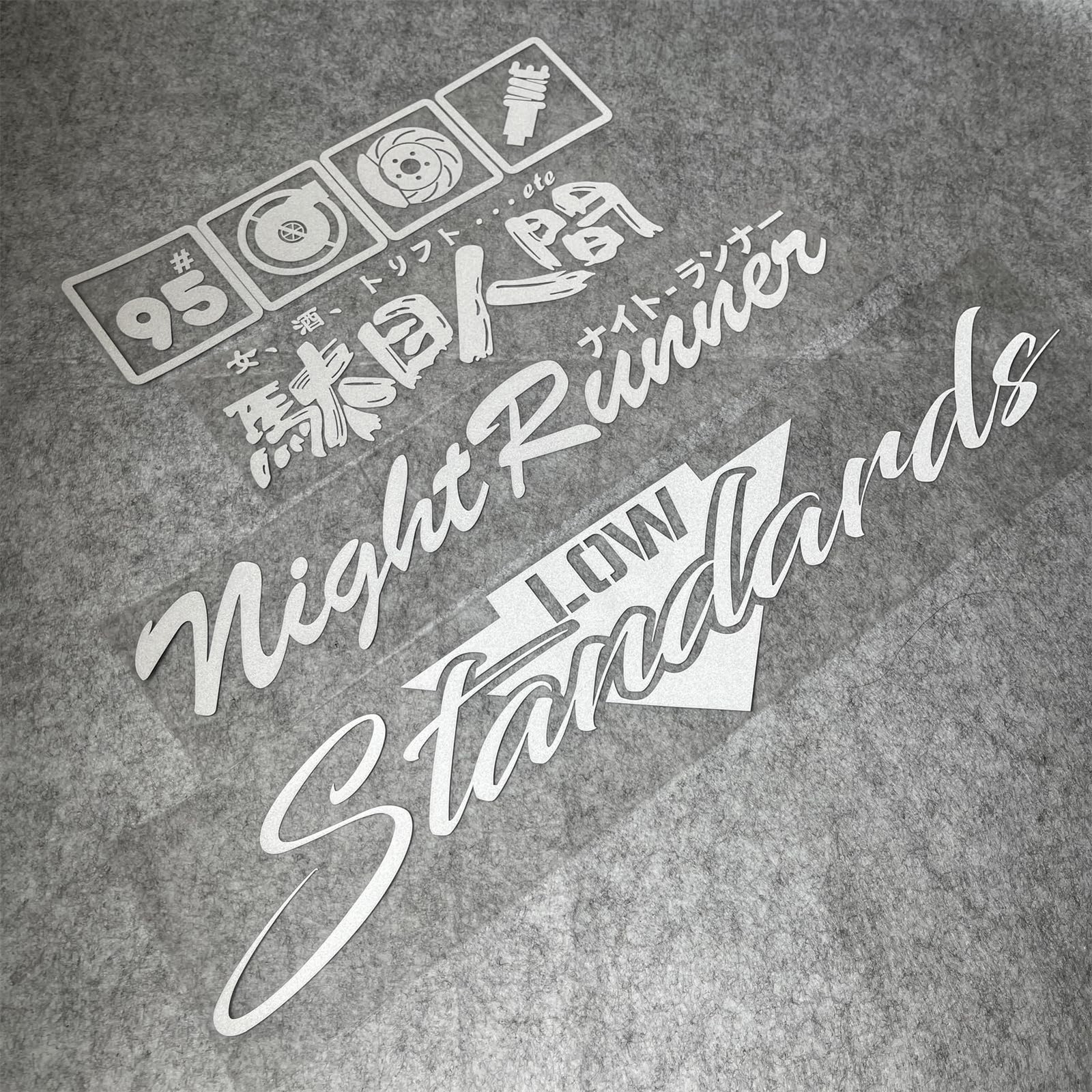 Car Stickers for Night Runner Low Standards 95# Turbo Decal Auto Rear Windshi…
