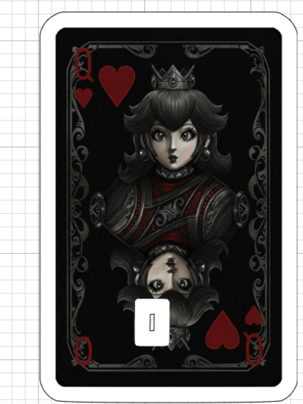 Gothic Super Mario Credit Debit ATM Card Skin Sticker Toad Princess Peach Bowser