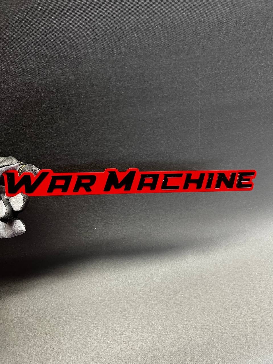 1PC WAR MACHINE Custom 3D Text Car Badge Fender Emblem Tailgate Toolbox Decal