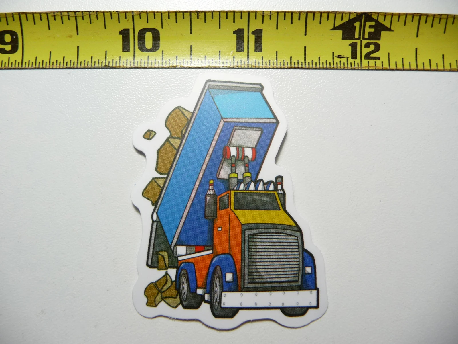 DUMP TRUCKING DROPPING BOULDERS SMALL STICKER DECAL FUN FUNNY CONSTRUCTION