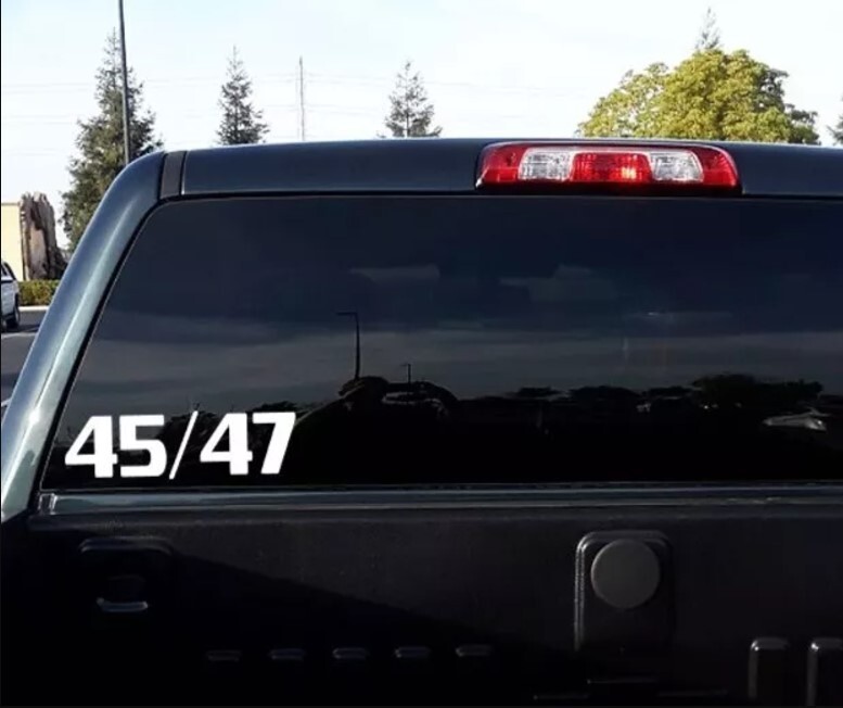 Trump 45 47 President Truck Car Tumbler Vinyl Decal Sticker