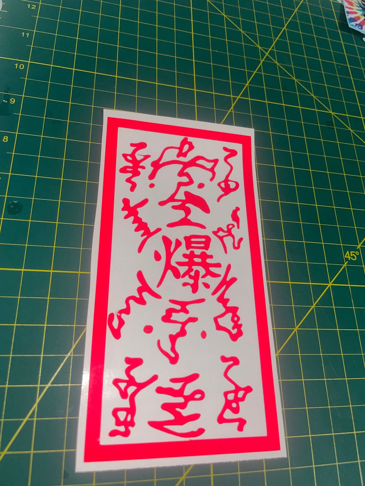 Regular Anime Explosive Tags Paperbomb Decals Plain Colors