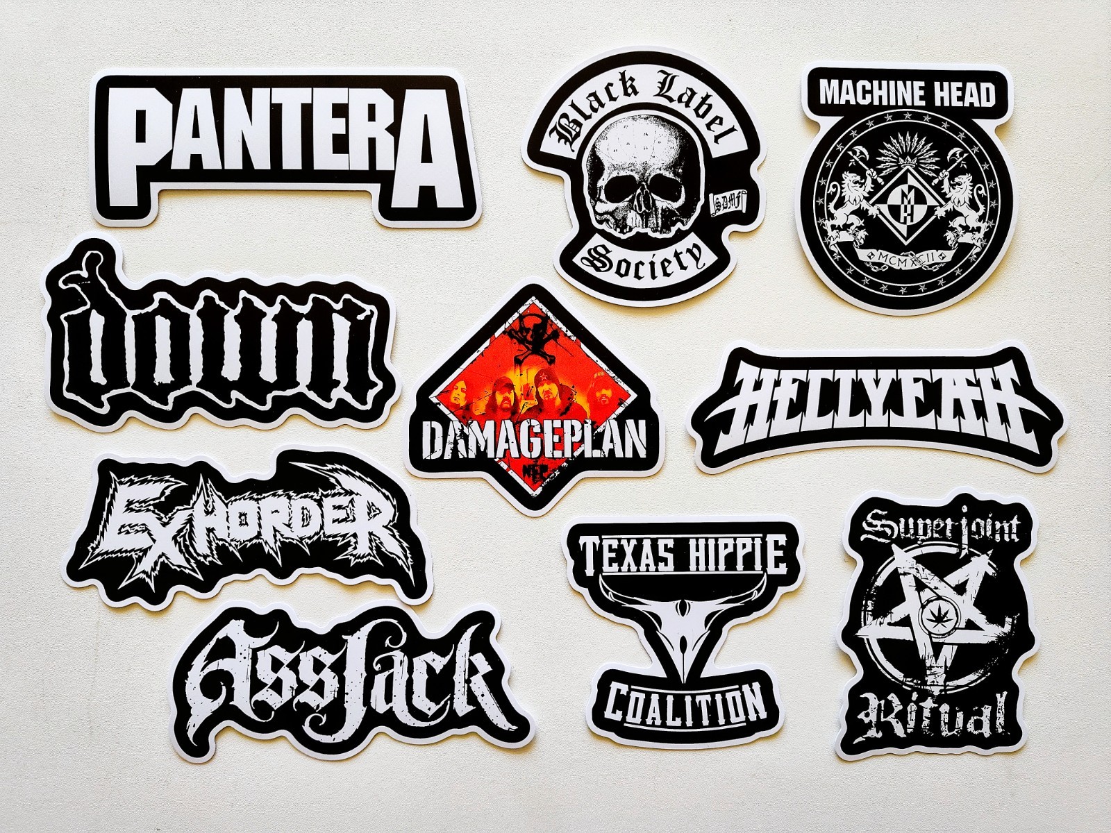 Metal Hard Rock Vinyl Sticker Lot (10 Stickers) SET 7 pantera down exhorder weed