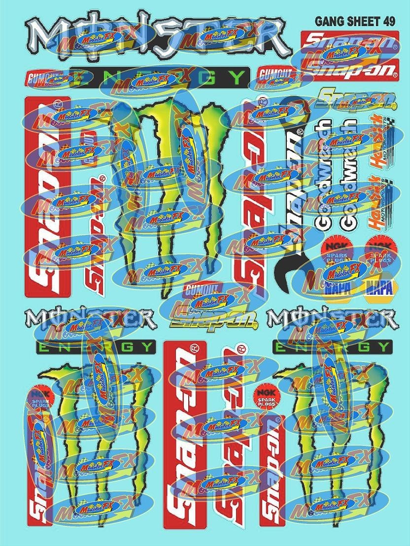 Clear Matte Vinyl Sticker Sheet 49-R/C MODEL Decal fits 1/24-1/16 Scale revellsy