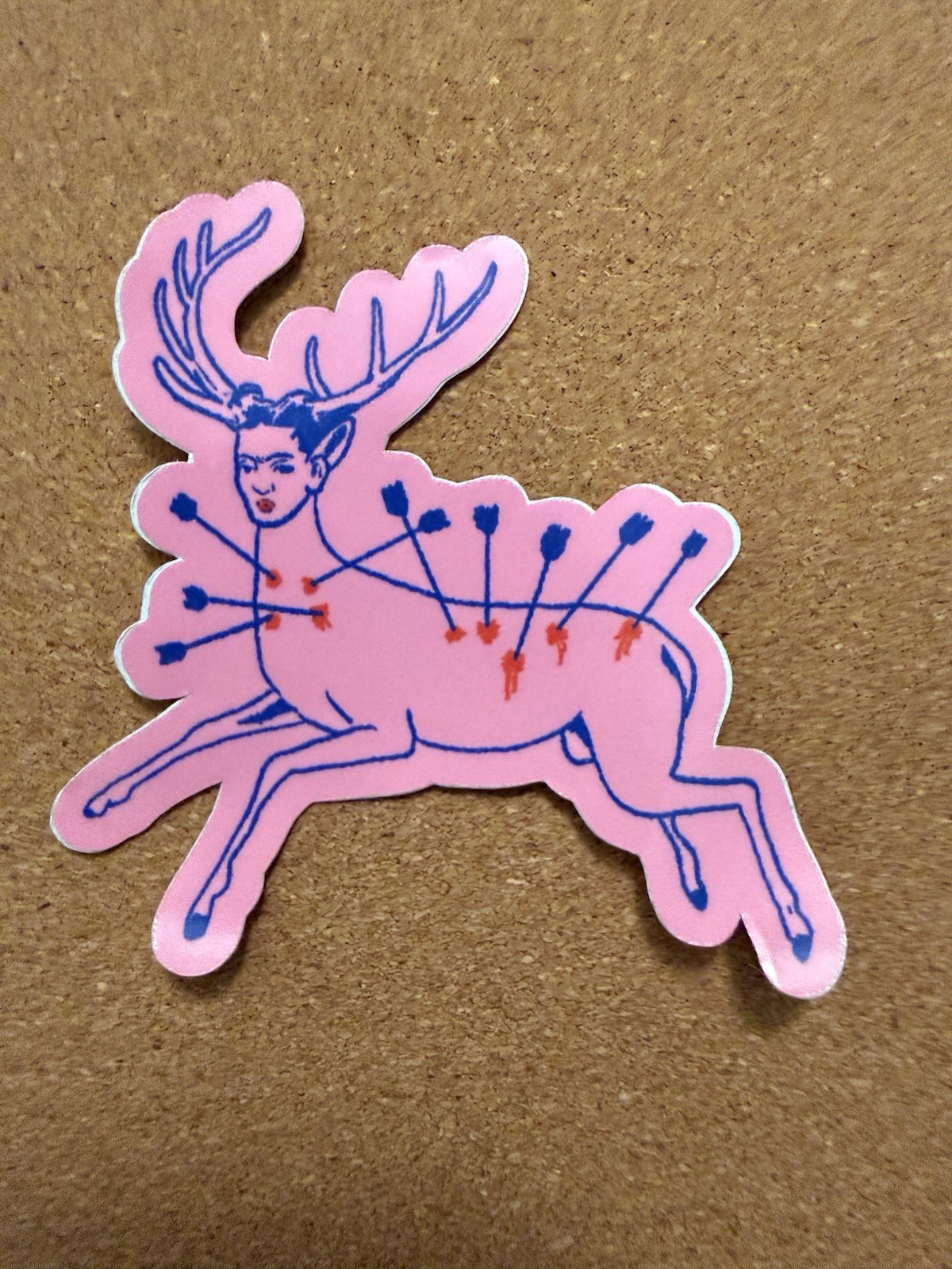 Vinyl Sticker Frida Kahlo’s 1946 The Wounded Deer Whimsical PopArt Oddity Horror