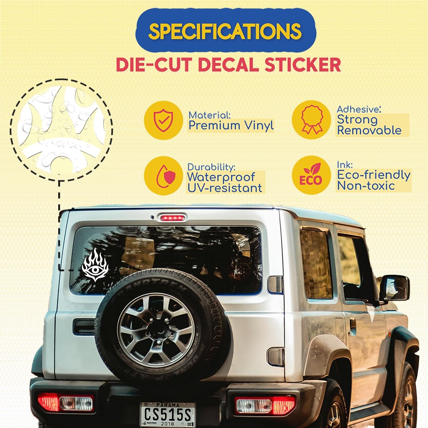2 Pcs Waterproof Rock Band Sticker Decal – 5.6" x 7.3" for Laptops, Cars, Wate