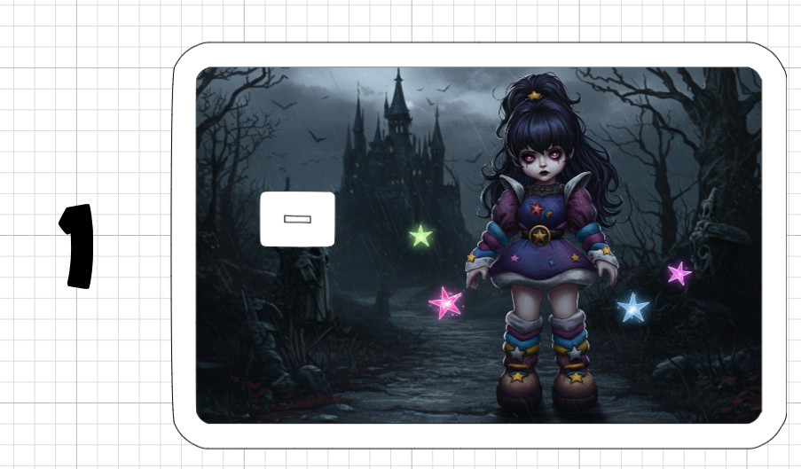 Rainbow Brite Demon Witch ATM Credit Debit Card Skins Sticker Emo Cartoon Gothic