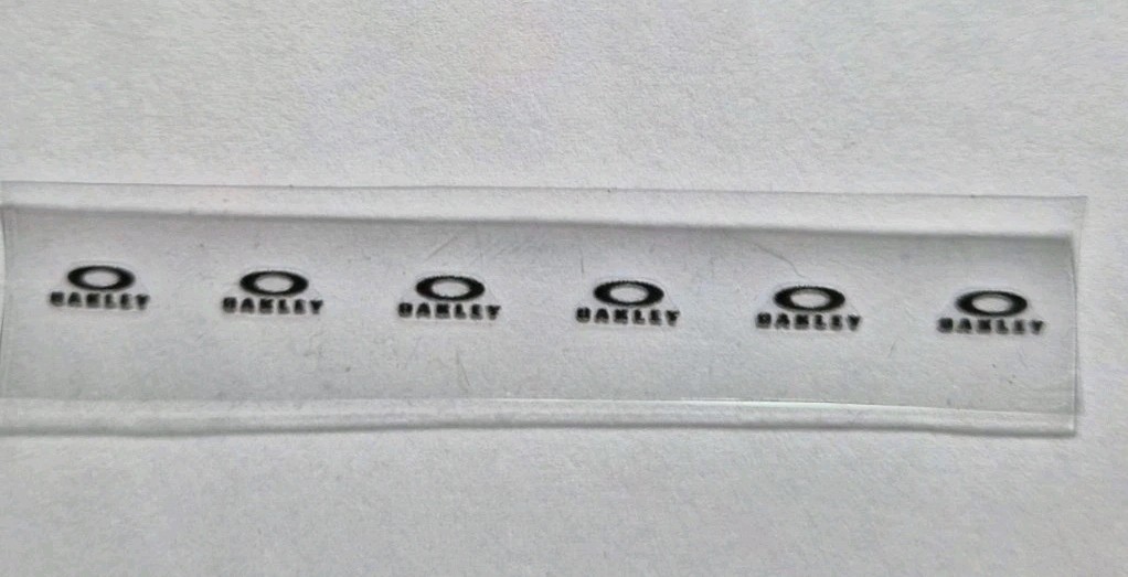 OAKLEY Logo 6 Pc. Black LOGO UV DTF Decal Sticker Waterproof USA NOT VINYL