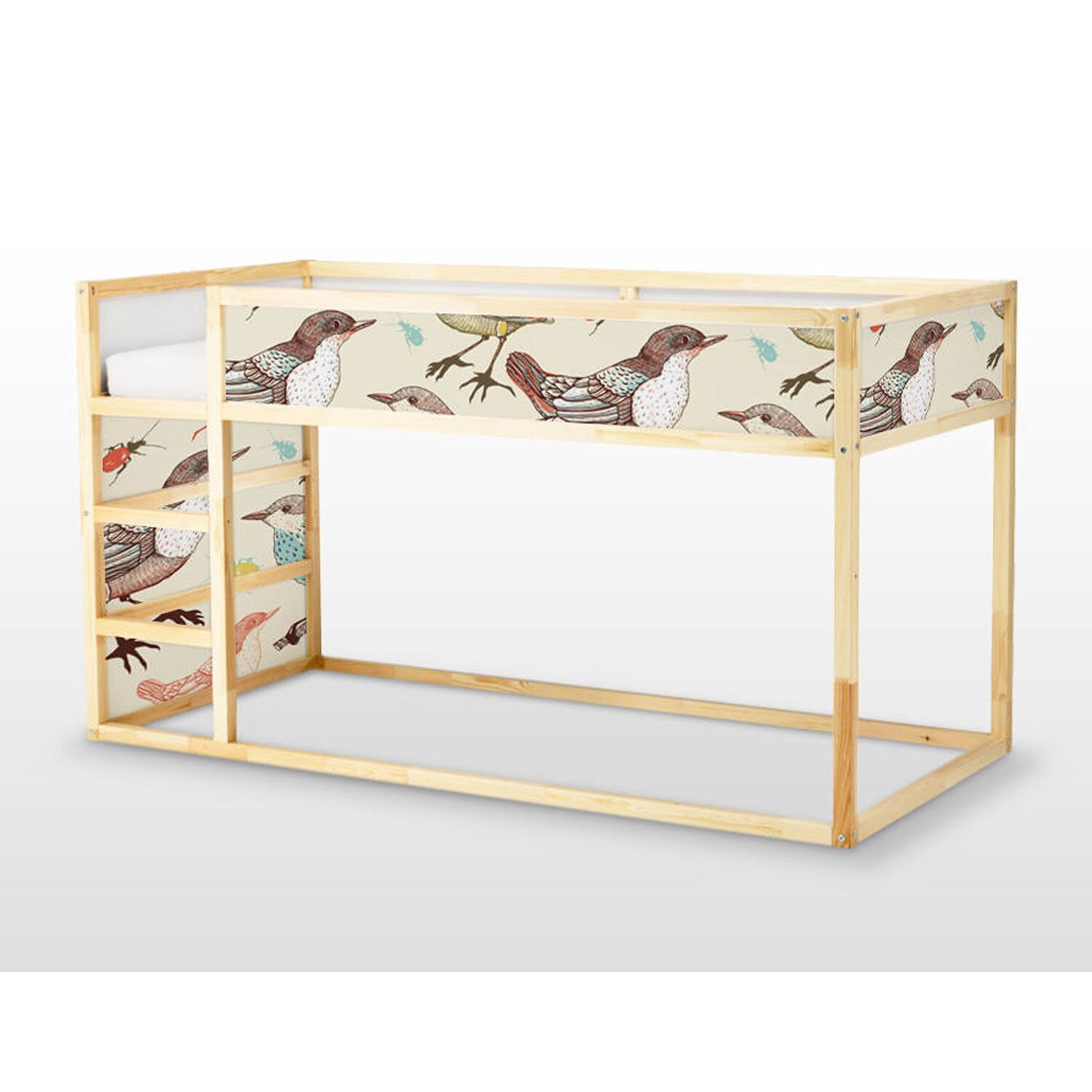 IKEA KURA BED removable Decal self-adhesive sticker for furniture colorful birds