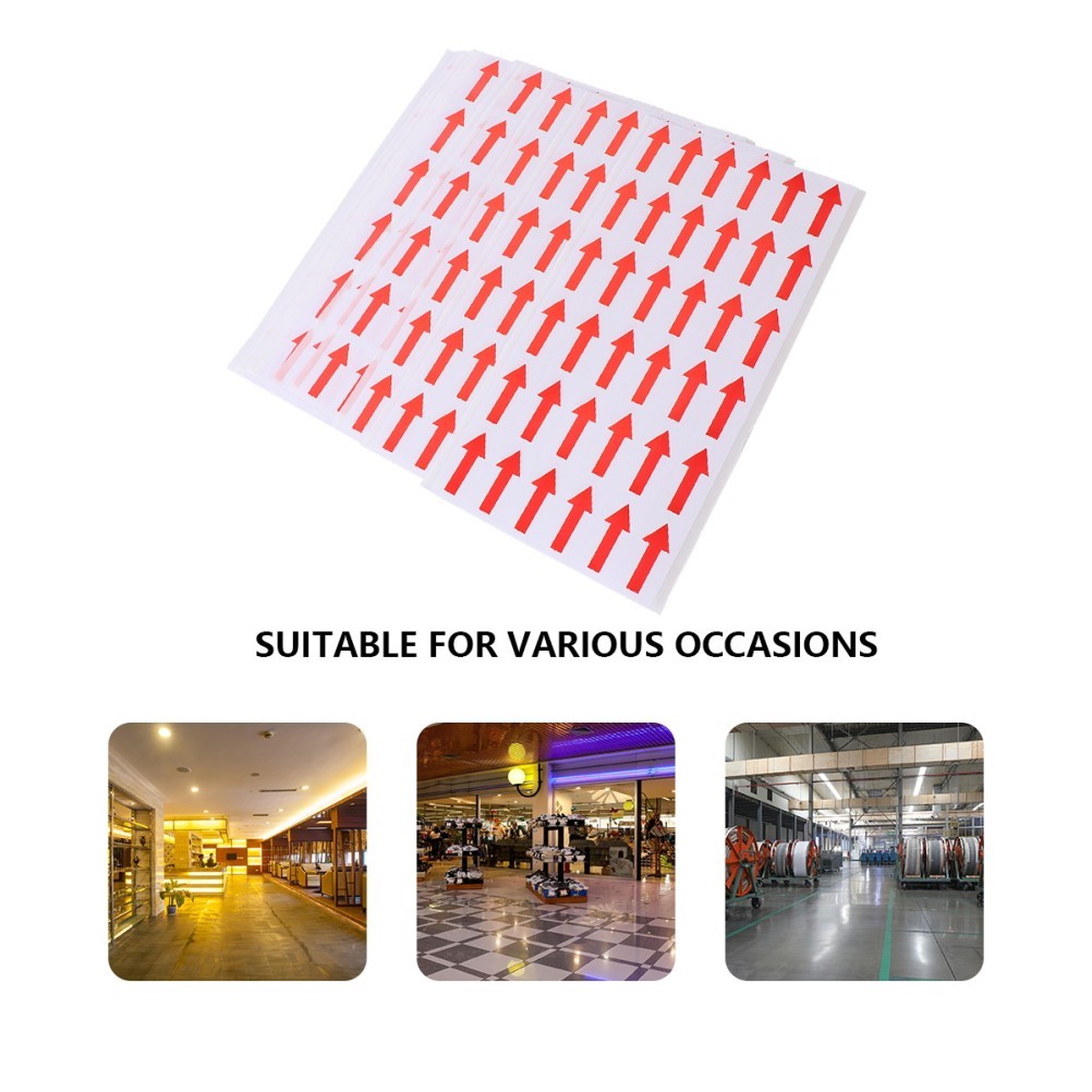 500 Pcs Red Arrow Sticker Self Adhesive Copper Paper Directional Label