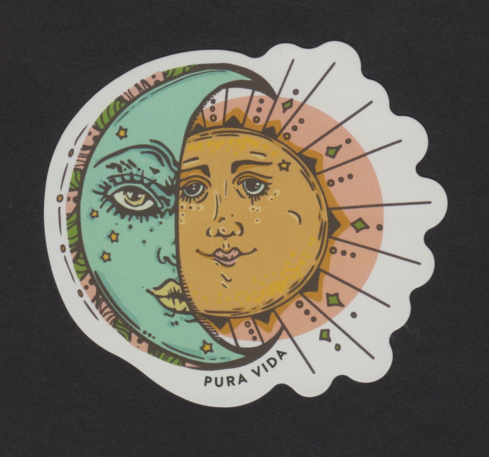 PURA VIDA Decal Sticker – Sun & Moon