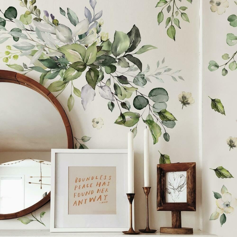 Watercolor Floral Peel and Stick Decals