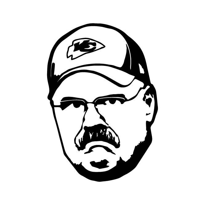 Andy Reid VINYL DECAL Kansas City Chiefs – football – bumper sticker – KC